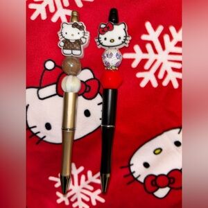 Hello Kitty pens. *handmade*